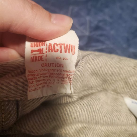 Vintage FiveBrother 4X Heavy Flannel Shirt Beige/Gray BUTTON USA UNION MADE - Picture 7 of 11